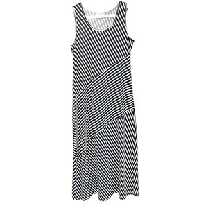 Chic Asymmetrical Striped Dress by Marie Claire